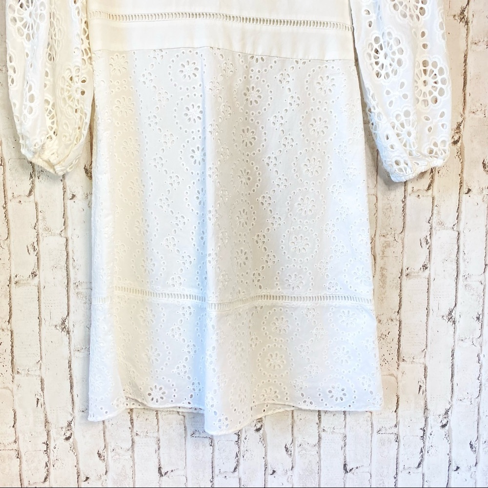 NWT Banana Republic white eyelet puff sleeve dress - Picture 6 of 13